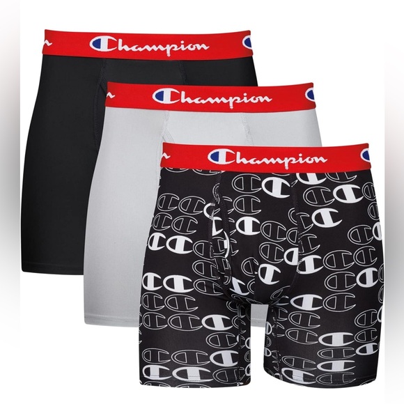 Champion Lightweight Breathable Everyday Comfort 3 Pack Boxer Briefs Size S - Picture 2 of 8
